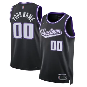 Sacramento Kings Nike 2021/22 Swingman Custom Jersey City Edition Bold Black