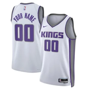Sacramento Kings Nike Unisex 2022/23 Swingman Custom Jersey White Association Edition Distingué