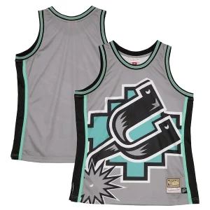 San Antonio Spurs Hardwood Classics Blown Out Fashion Jersey Gray Vibrant