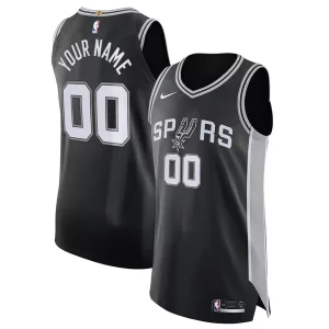 San Antonio Spurs Charming Nike Authentic Custom Jersey Black Icon Edition