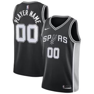 San Antonio Spurs Nike Swingman Custom Jersey Black Collectible Icon Edition