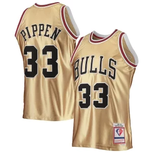 Scottie Pippen Chicago Bulls Tendance 75th Anniversary 1997/98 Hardwood Classics Swingman Jersey Gold