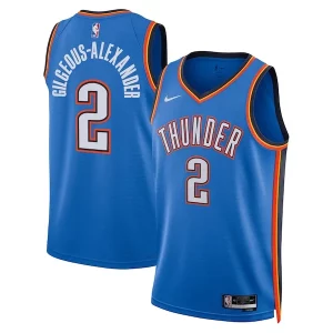 Shai Gilgeous Alexander Oklahoma City Thunder Nike Unisex Swingman Sophistiqué Replica Jersey Icon Edition Blue