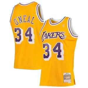 Shaquille O'Neal Los Admirable Angeles Lakers 1996/97 Hardwood Classics Swingman Jersey Gold/Purple/Royal