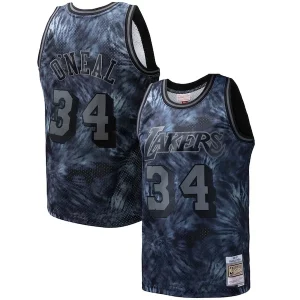Shaquille O'Neal Los Angeles Uniques Lakers Hardwood Classics 1996/97 Tie Dye Swingman Jersey Black