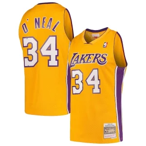 Shaquille O'Neal Los Angeles Lakers Hardwood Classics Swingman Superbe Jersey Gold