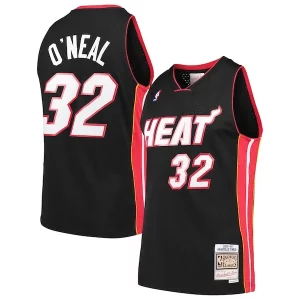 Shaquille O'Neal Confortable Miami Heat Hardwood Classics Swingman Jersey Black