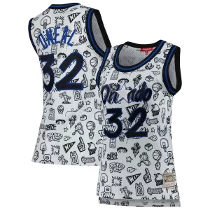 Shaquille O'Neal Orlando Magic Women's 1994 Magnifique Doodle Swingman Jersey White
