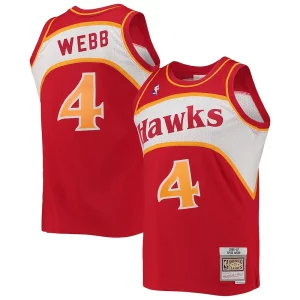 Spud Webb Splendide Atlanta Hawks Hardwood Classics Swingman Jersey Red
