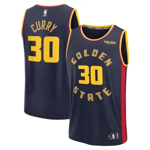 Stephen Curry Golden State Warriors 2024/25 Fast Break Player Jersey City Gracieux Edition Navy