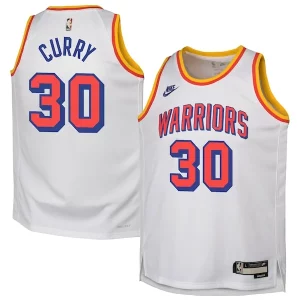 Stephen Curry Golden State Warriors Nike Youth 2024/25 Haut de gamme Swingman Jersey White Classic Edition