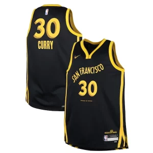 Stephen Curry Luxueux Golden State Warriors Nike Youth Swingman Replica Jersey City Edition Black