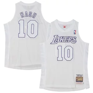 Steve Nash Los Angeles Lakers 2012 Exceptionnel Authentic Player Jersey White