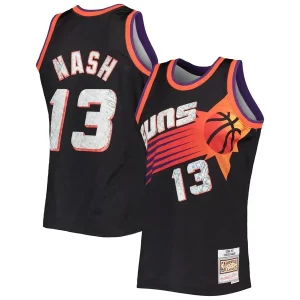 Steve Nash Dashing Phoenix Suns 1996/97 Hardwood Classics NBA 75th Anniversary Diamond Swingman Jersey Black