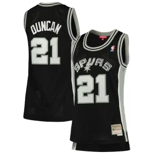 Tim Duncan San Antonio Spurs Women's 1998/99 Uniques Hardwood Classics Swingman Jersey Black