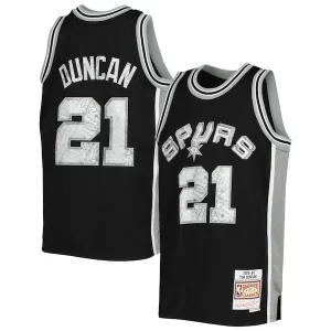 Tim Duncan San Antonio Spurs Youth 1998/99 Hardwood Classics 75th Personalisable Anniversary Diamond Jersey