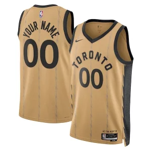 Toronto Raptors Classique Nike Unisex 2023/24 Custom Swingman Jersey Gold City Edition