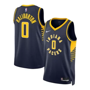 Tyrese Haliburton Indiana Pacers Nike Bold Unisex Swingman Jersey Association Edition Navy