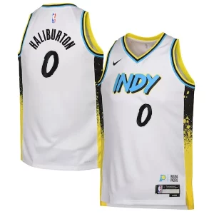Tyrese Haliburton Indiana Pacers Nike Youth 2024/25 Swingman Player Magnifique Jersey City Edition White