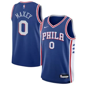 Tyrese Maxey Commémoratif Philadelphia 76ers Nike Youth Swingman Jersey Icon Edition Royal