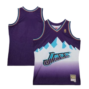 Utah Jazz 1996 97 Stylish Hardwood Classics Swingman Jersey Purple