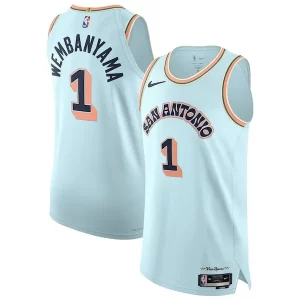 Victor Wembanyama Élégant San Antonio Spurs Nike 2024/25 Authentic Player Jersey City Edition Light Blue