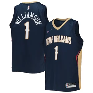 Zion Williamson New Prime Orleans Pelicans Nike Youth 2021/22 Diamond Swingman Jersey Icon Edition Navy